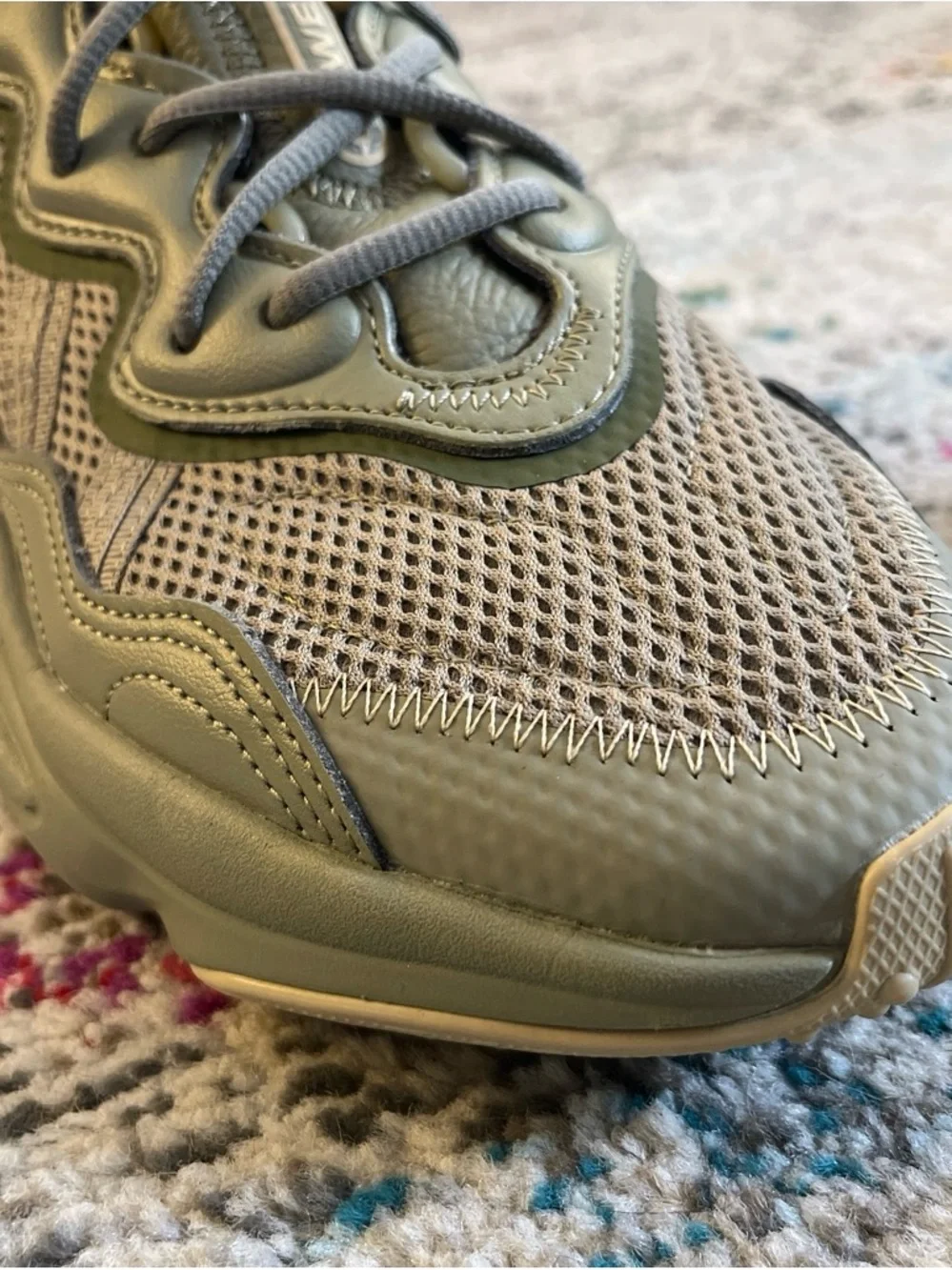 Adidas ozweego - Men's Olive Green Mesh & high quality Athletic Sneakers